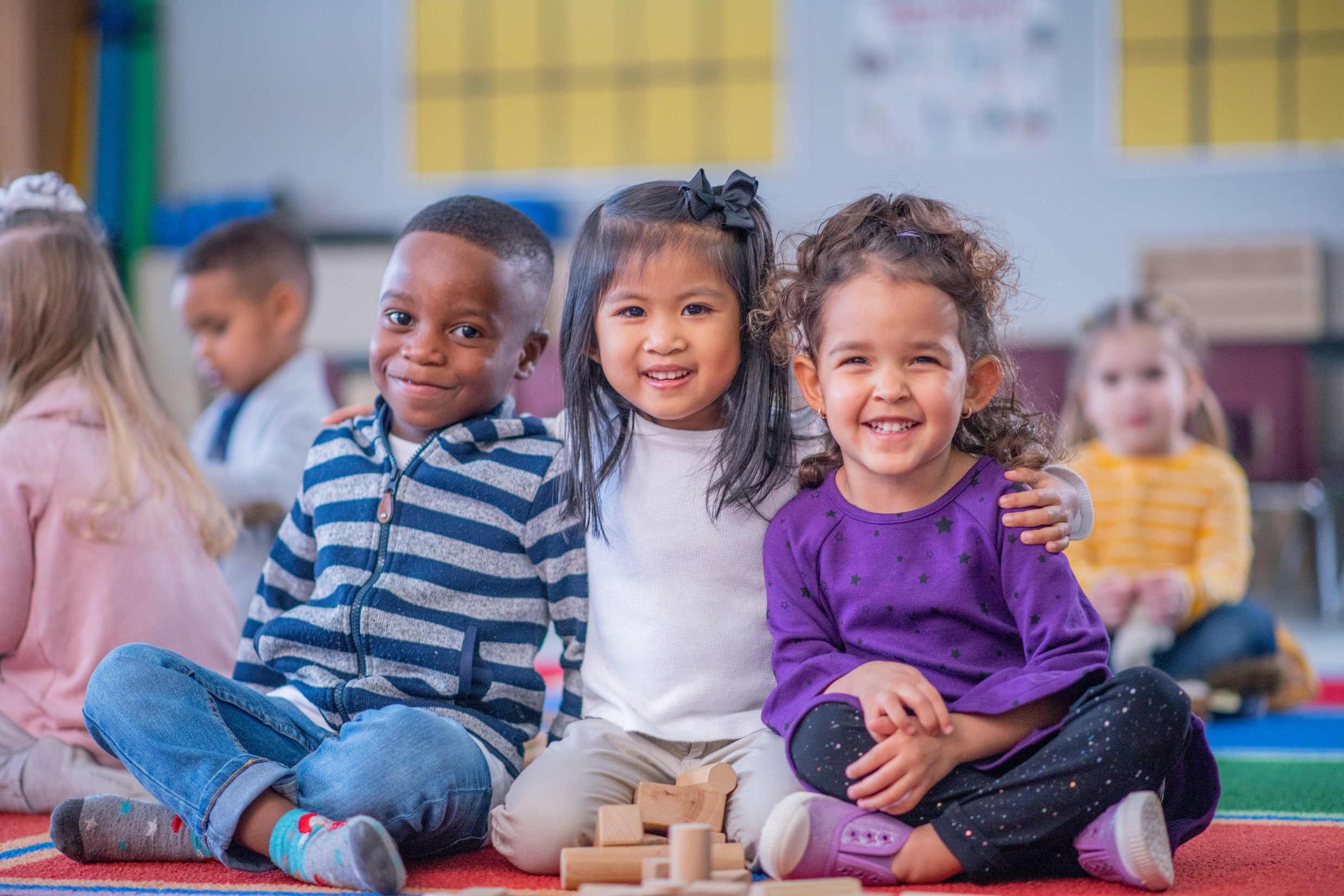 Daycare Children Portrait stock photo